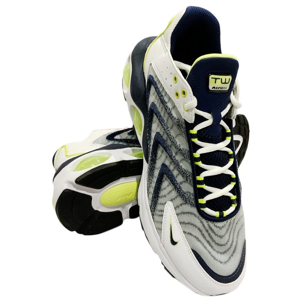 NWT NIKE AIR MAX TW MSRP$199 MEN'S WHITE NAVY RUNNING SHOES SNEAKERS SIZE 10